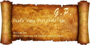 Gyöngy Polikárp névjegykártya